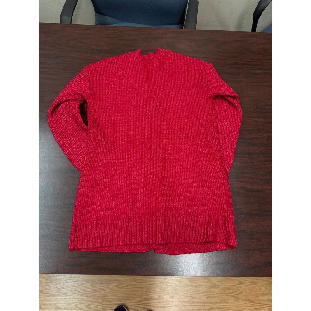 Loft Red Button Up Cardigan Sweater Size Small - Picture 3 of 6